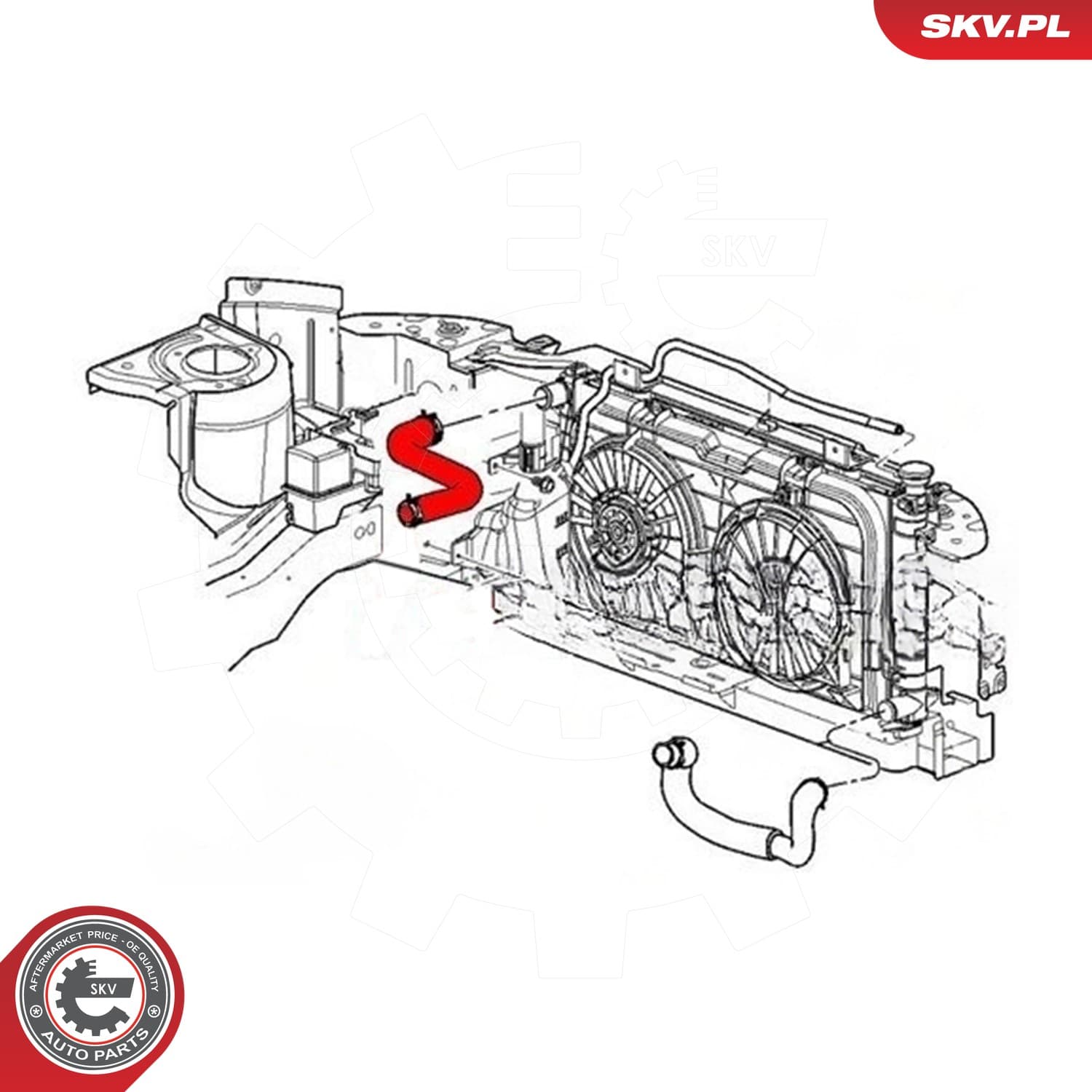Image of Przewód chłodnicy ; CHRYSLER Voyager IV ; 04881101AB