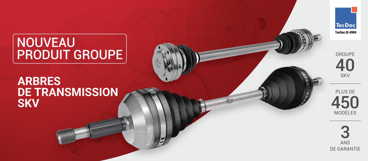 Nouveauté dans la gamme SKV : Arbres de transmission SKV